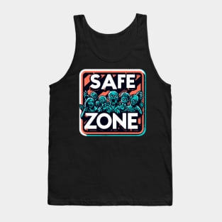 Zombie apocalypse Safe zone Retro Tank Top